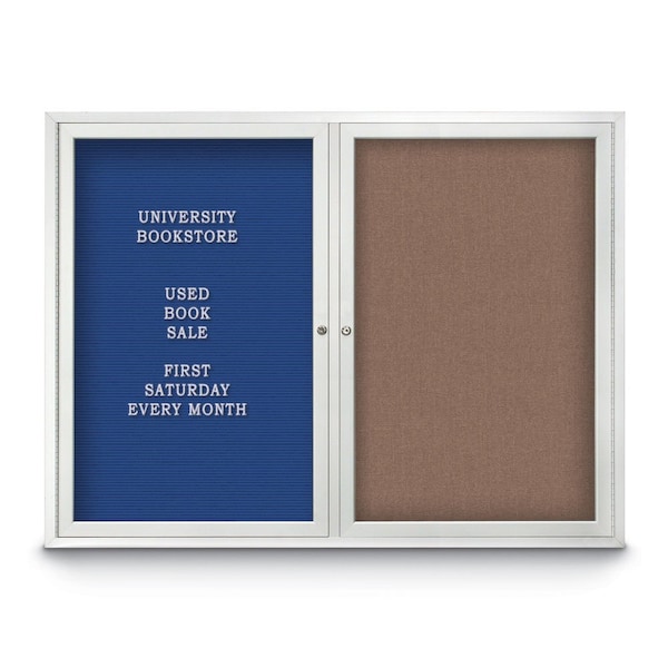 Corkboard, 72"x48", Pearl/Bronze